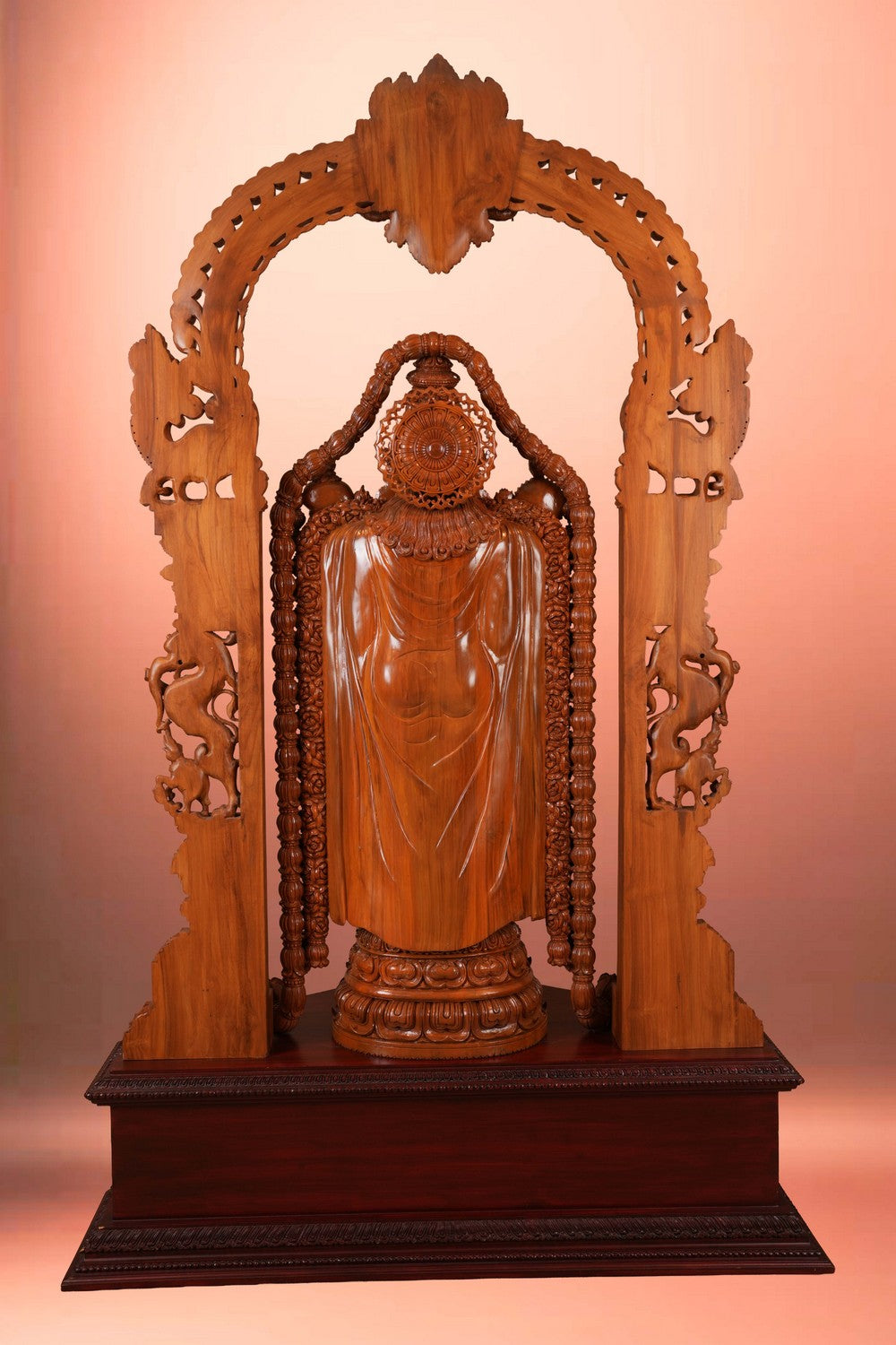 Image of Wooden Tirumala Tirupathi Balaji Standing Sculpture